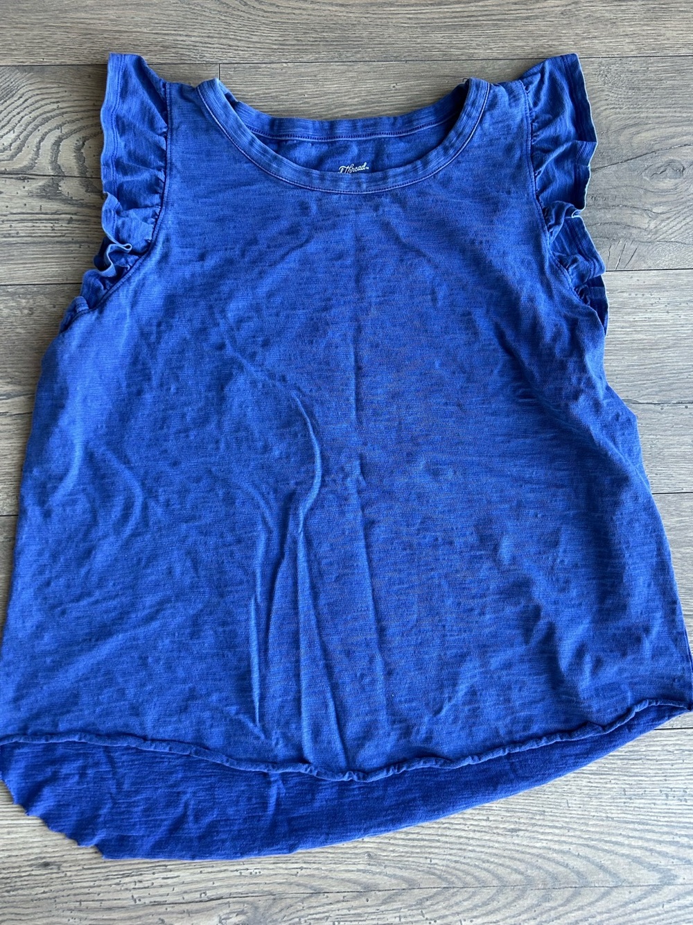 Universal Thread Blue Flutter Sleeve Top